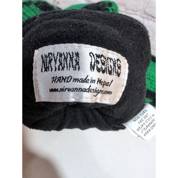 Nirvana Designs Alligator Dragon Knit In Nepal Wool Fleece Lined Puppet Mittens - Picture 7 of 9